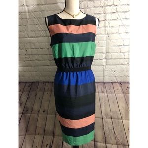 LOFT by Ann Taylor Colorful Striped Dress